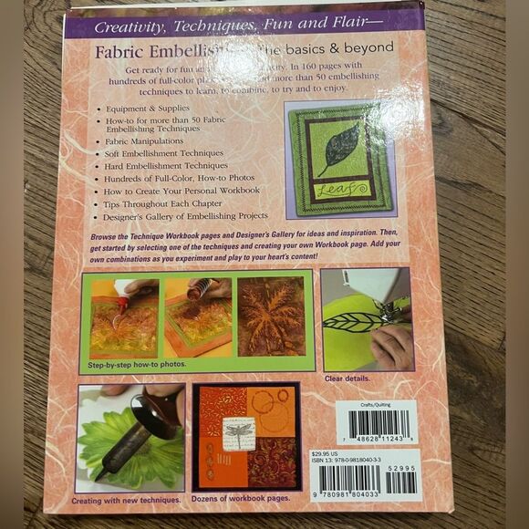 Fabric Embellishment The Basics and Beyond 160 pages 50 embellishing Techniques - Picture 2 of 6